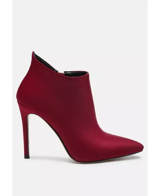 Rag and Co Womens Melba Pointed Toe Stiletto Boot - Medium red - 4