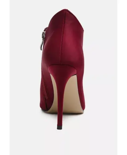 Rag and Co Womens Melba Pointed Toe Stiletto Boot - Medium red - 35