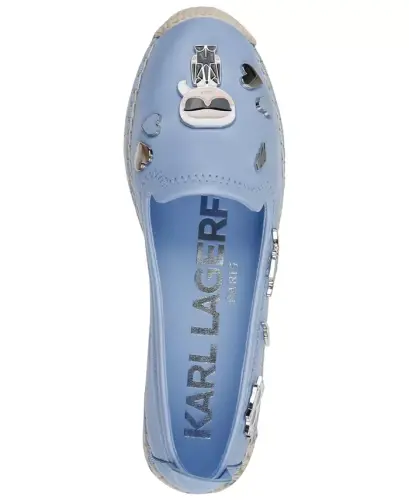 Women's Michaela Embellished Slip-On Espadrille Flats - Light Blue - 4