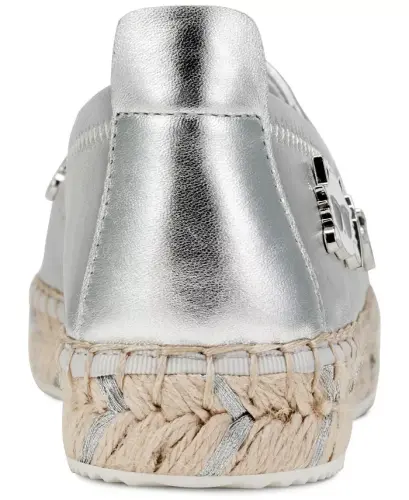 Women's Michaela Embellished Slip-On Espadrille Flats - Silver - 3