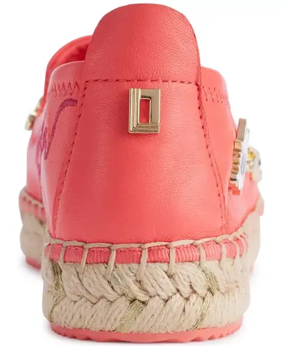 Women's Michaela Embellished Slip-On Espadrille Flats - Sunset Coral - 3