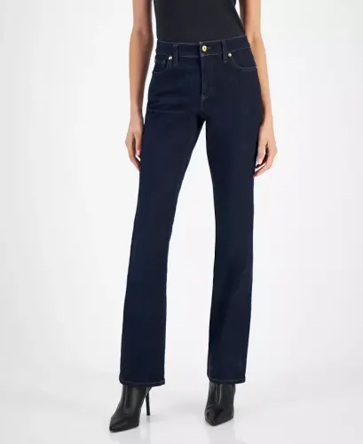 Women's Mid-Rise Bootcut Jeans, Created for Modazone - Dark Indigo - 1