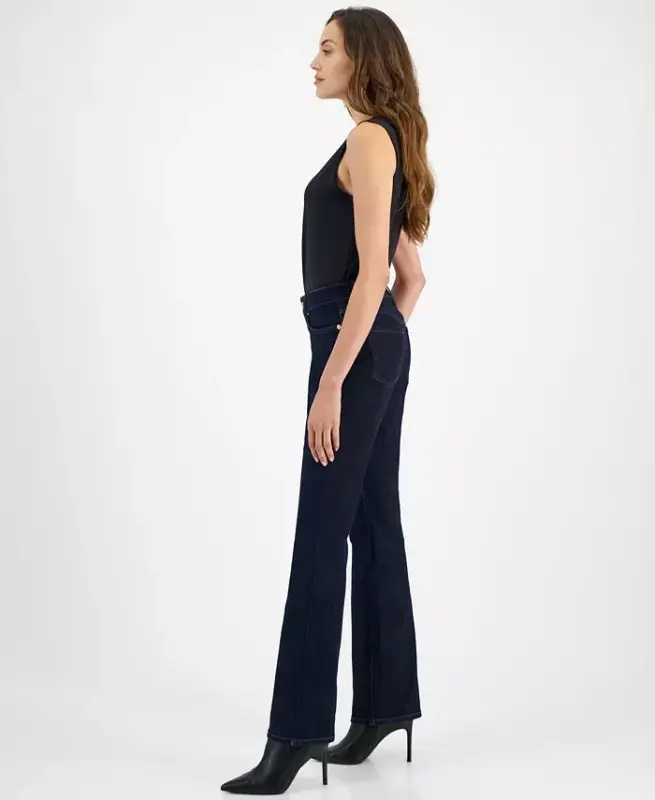 Women's Mid-Rise Bootcut Jeans, Created for Modazone - Dark Indigo - 4