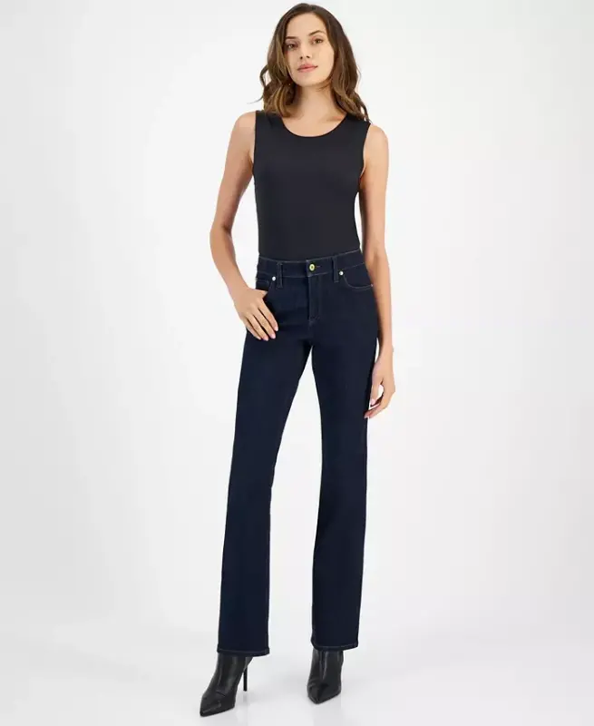 Women's Mid-Rise Bootcut Jeans, Created for Modazone - Dark Indigo - 2