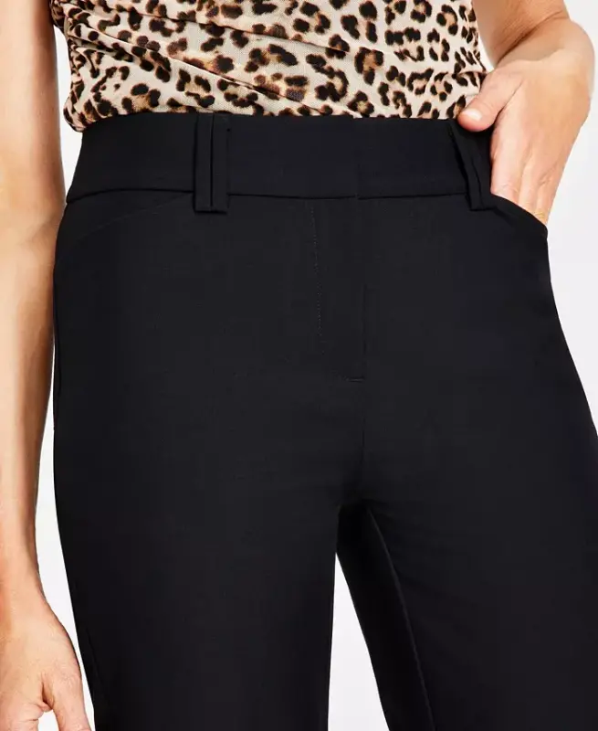 Women's Mid-Rise Bootcut Pants, Created for Modazone-Deep Black - 4