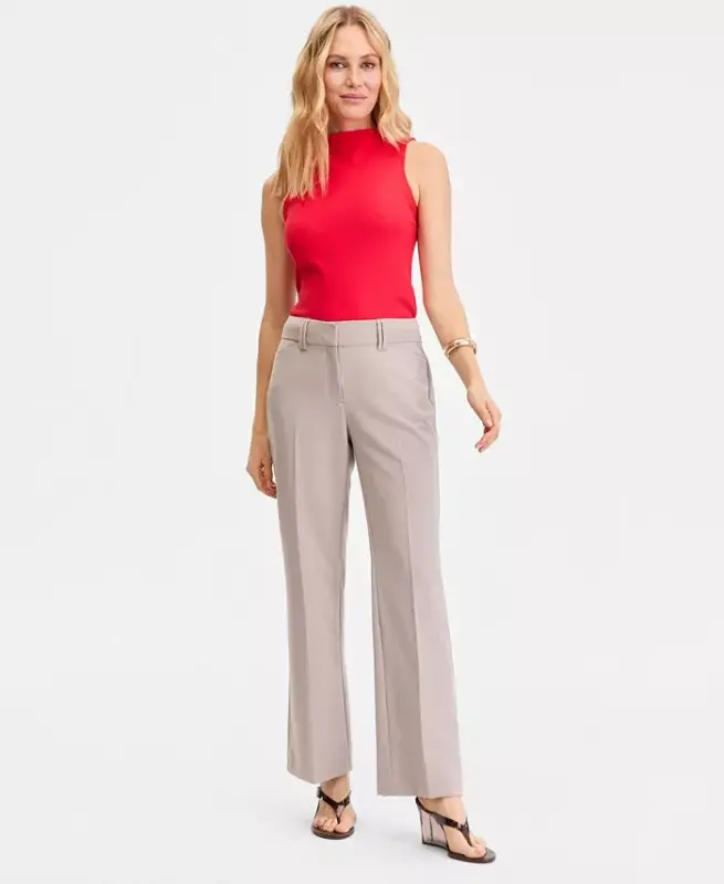 Women's Mid-Rise Bootcut Pants, Created for Modazone - Summer Straw - 1