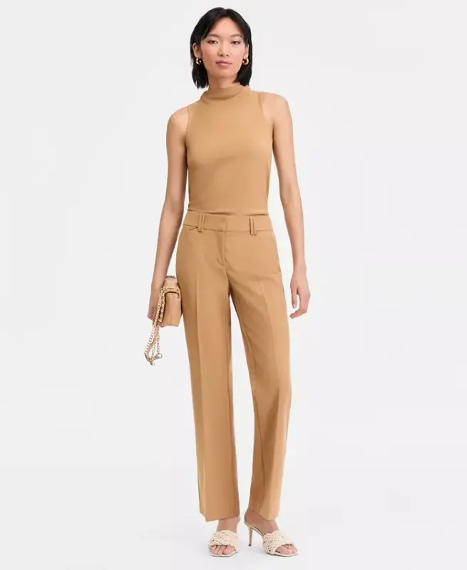 Women's Mid-Rise Bootcut Pants, Created for Modazone - Warm Toffee - 2