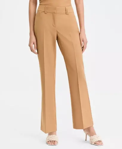 Women's Mid-Rise Bootcut Pants, Created for Modazone - Warm Toffee 