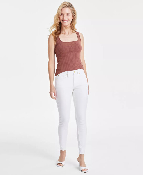 Women's Mid Rise Skinny Jeans, Created for Modazone Bright White - 12