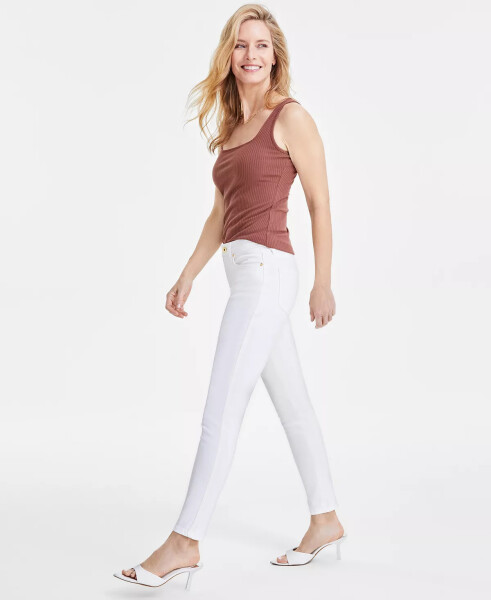 Women's Mid Rise Skinny Jeans, Created for Modazone Bright White - 14