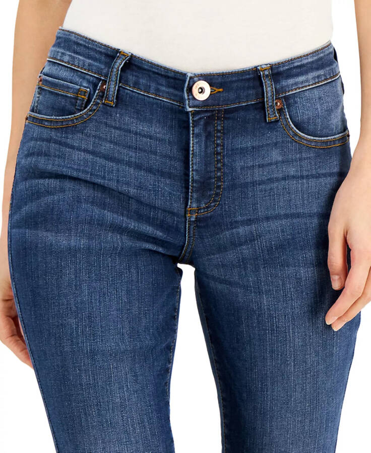 Women's Mid Rise Skinny Jeans, Created for Modazone Dk Indigo - 6