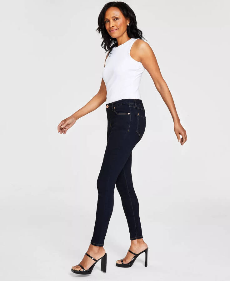 Women's Mid Rise Skinny Jeans, Created for Modazone Dk Indigo - 3