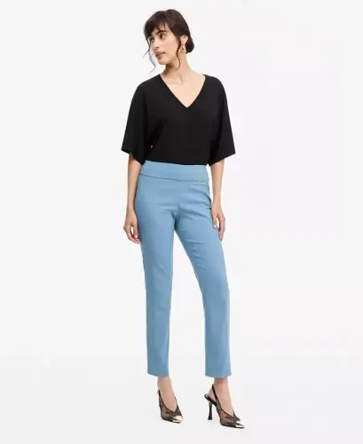 Women's Mid-Rise Skinny Pants, Regular & Short Lengths, Created for Modazone - Blue Ash - 3