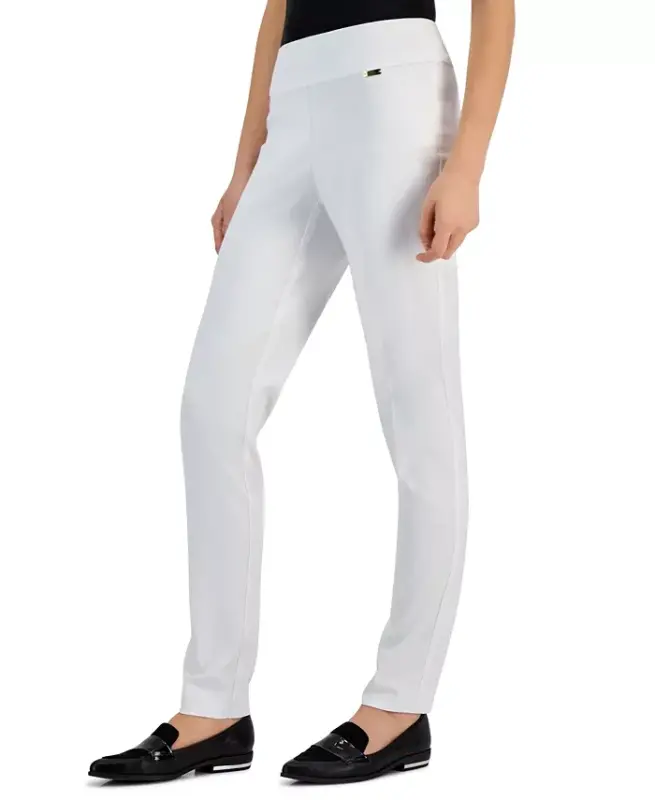 Women's Mid-Rise Skinny Pants, Regular & Short Lengths, Created for Modazone-Bright White - 2
