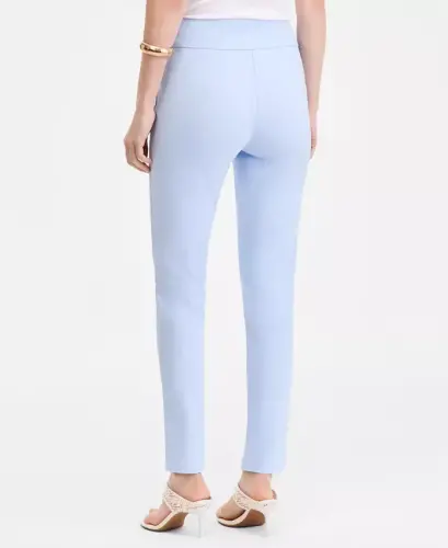 Women's Mid-Rise Skinny Pants, Regular & Short Lengths, Created for Modazone - Pale French Blue - 3