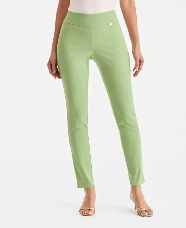 Women's Mid-Rise Skinny Pants, Regular & Short Lengths, Created for Modazone - Sweet Pea - 1