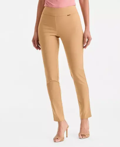 Women's Mid-Rise Skinny Pants, Regular & Short Lengths, Created for Modazone - Warm Toffee - 1