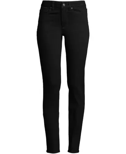 Women's Mid Rise Straight Leg Jeans - LANDS' END (1)