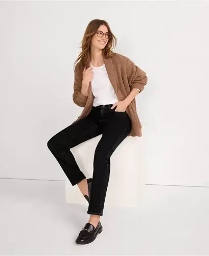 Women's Mid Rise Straight Leg Jeans - 4