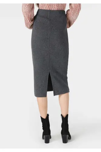 Women's midi skirt, slim fit, anthracite - COLIN’S (1)