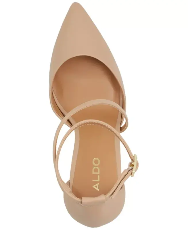 Women's Milley Two-Piece Strappy Pointed-Toe Pumps-Bone - 4