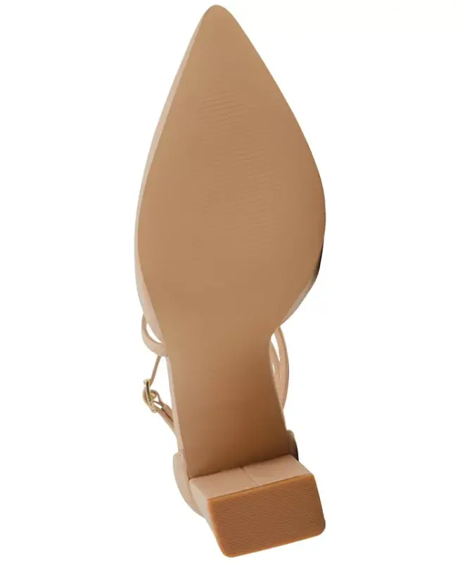 Women's Milley Two-Piece Strappy Pointed-Toe Pumps-Bone - 5