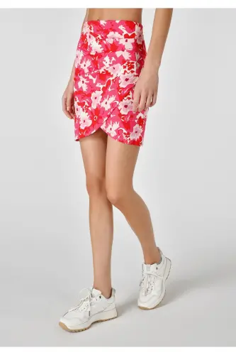 Women's mini floral skirt - 4