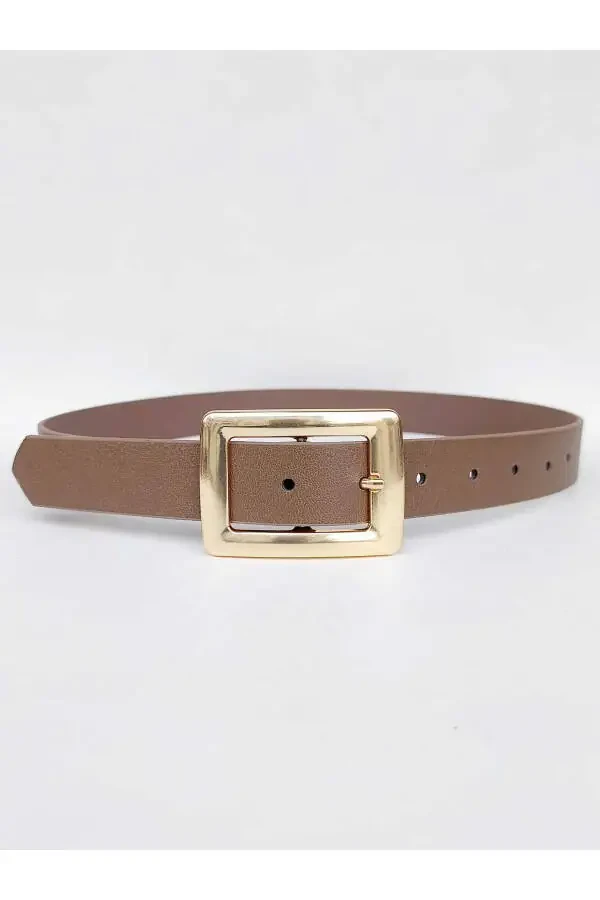 Women's Mink Belt with Gold Buckle - 2