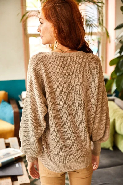 Women's Mink Button Cardigan HRK-19000046 - 5