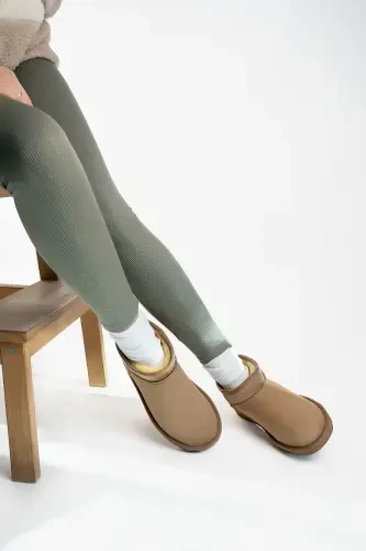 Women's Mink Ultra Mini Suede Boot Fur Lined Winter Sole Boot & Bootie-Mink - 3