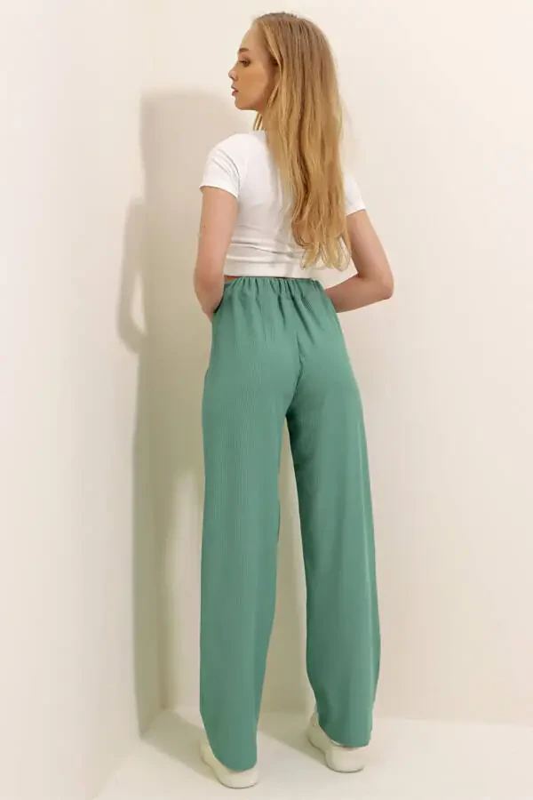 Women's Mint High Waisted Pleated Wide Leg Pants ALC-X8141 - 6