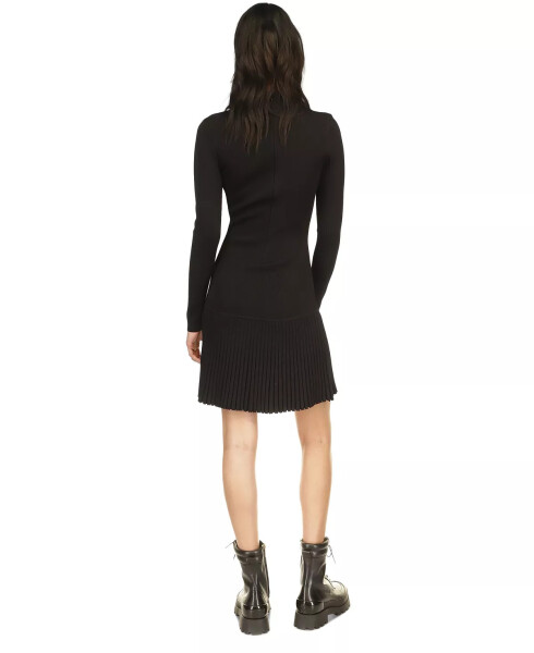 Women's Mock-Neck Long-Sleeve Dress Black - 2