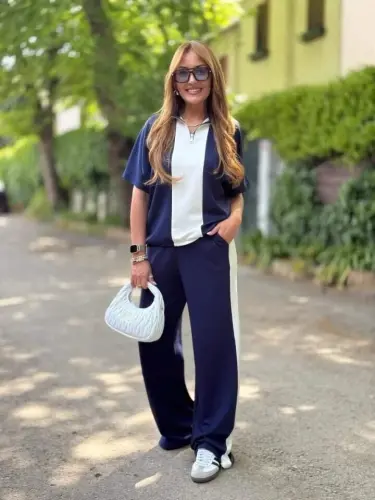 Women's Modal Fabric Zippered Detailed Set - 3