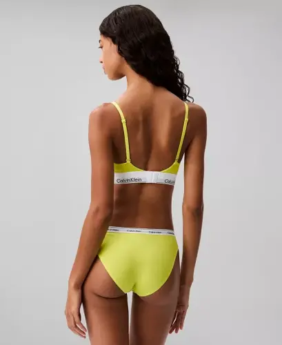 Women's Modern Cotton Lightly Lined Triangle Bralette- QF5650 - Kewl Lime - CALVIN KLEIN (1)