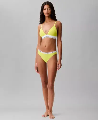 Women's Modern Cotton Lightly Lined Triangle Bralette- QF5650 - Kewl Lime - 5