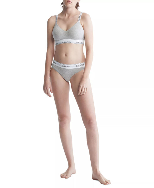 Women's Modern Lightly Lined Bralette QF7059 Grey Heather - 2