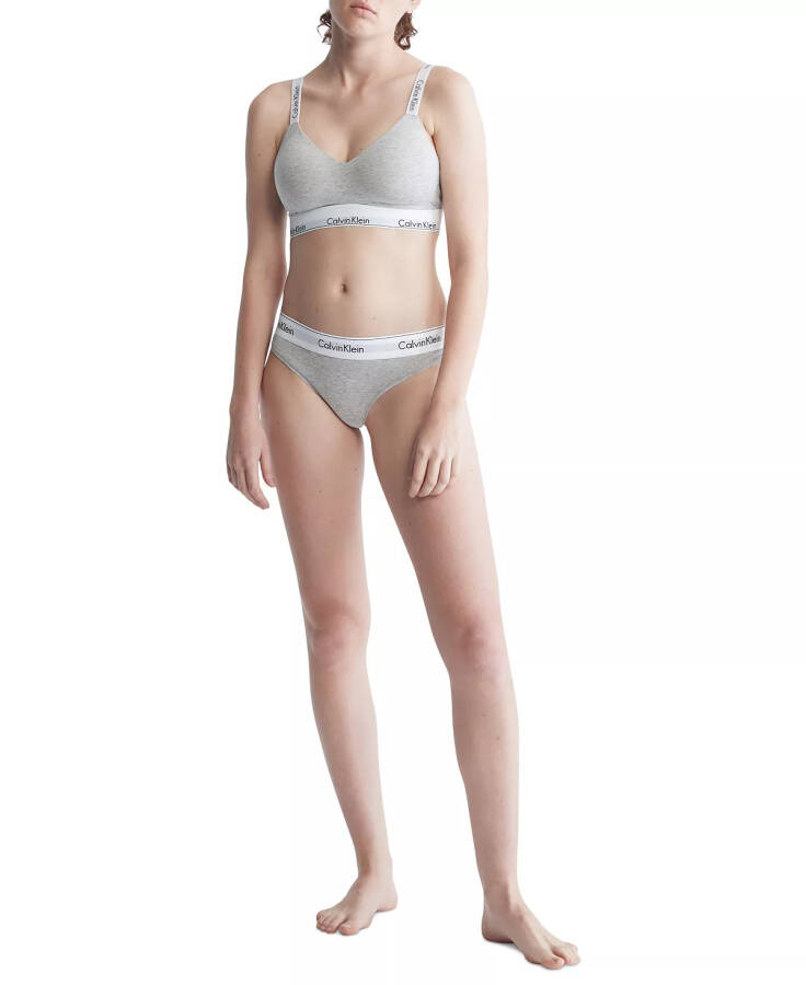 Women's Modern Lightly Lined Bralette QF7059 Grey Heather - 2