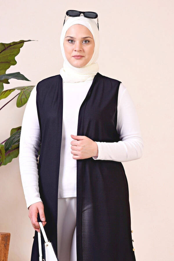 Women's Modest Clothing Plus Size Summer Mom Vest Black - 4