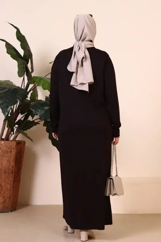 Women's Modest One-Piece Zippered Prayer Dress Plum-Plum - 4