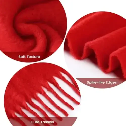 Women's Mohair Winter Scarf Pure Color, Warm Winter Scarf for Women and Men, Soft Luxurious CasModazoneere Feel Scarfs - 2