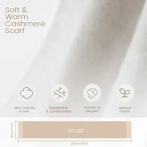 Women's Mohair Winter Scarf Pure Color, Warm Winter Scarf for Women and Men, Soft Luxurious CasModazoneere Feel Scarfs - 7