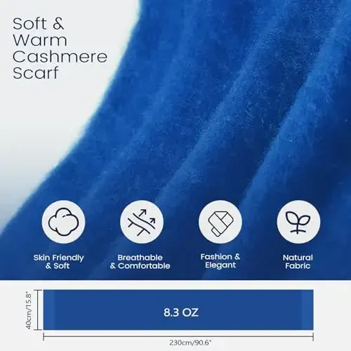 Women's Mohair Winter Scarf Pure Color, Warm Winter Scarf for Women and Men, Super Soft CasModazoneere Feel Women Scarf - 7