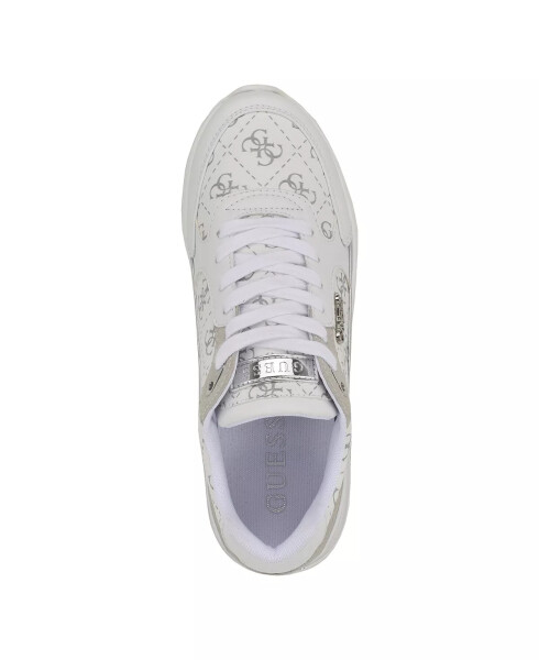 Women's Moxea Quattro G Logo Lace-Up Jogger Sneakers-White Logo - 4