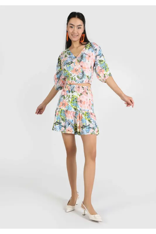 Women's multi-colored skirt - COLIN'S