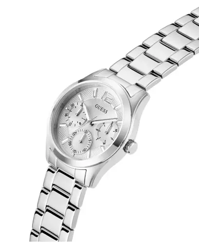 Women's Multi-Function Silver Stainless Steel Watch 38mm-Silver - GUESS (1)