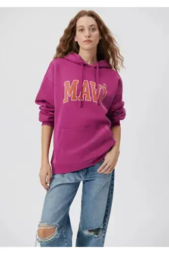 Women's Murdüm M1600361-70597 Blue Printed Sweatshirt - MAVI (1)