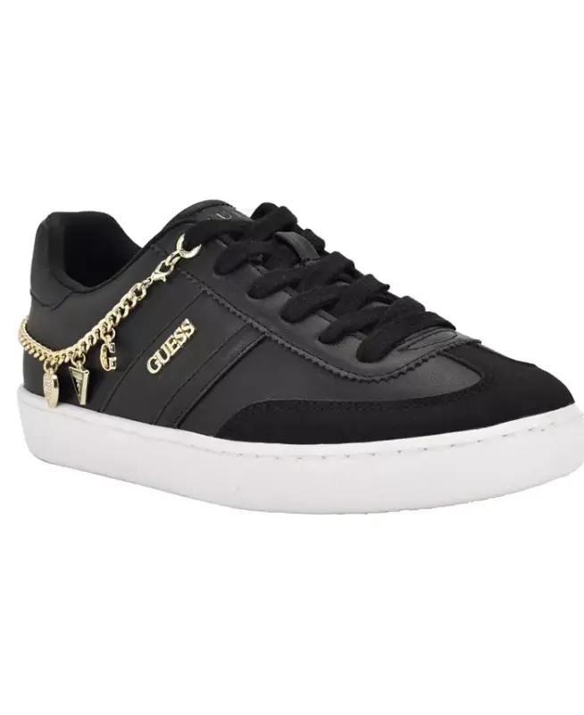 Women's Naoko Charms Lace-Up Court Sneakers - GUESS
