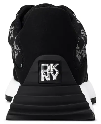 Women's Naples Checkered Running Sneakers - Black/Nickel - 3