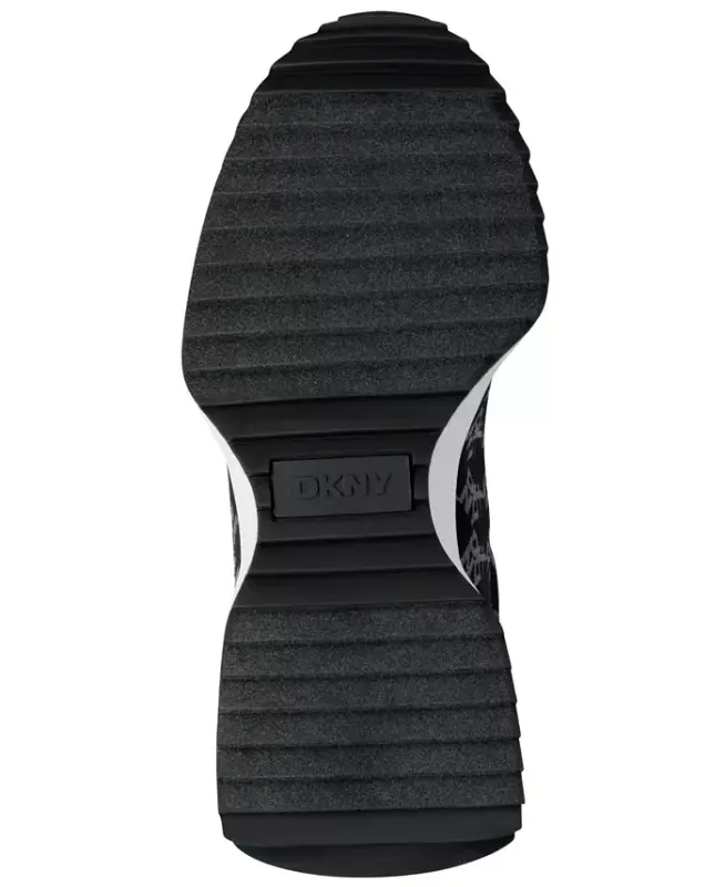 Women's Naples Checkered Running Sneakers - Black/Nickel - 5