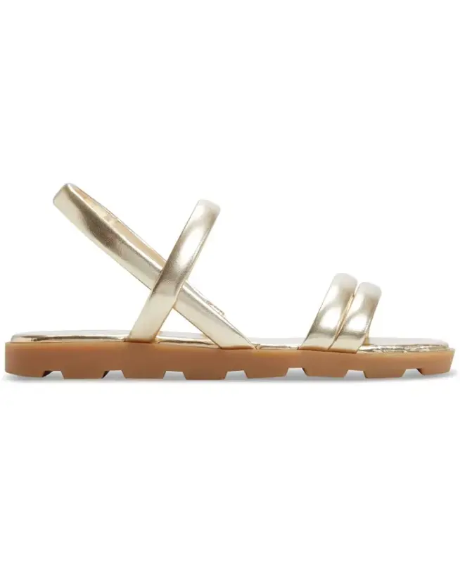 Women's Narine Strappy Flat Sandals-Silver Woven Multi - 7